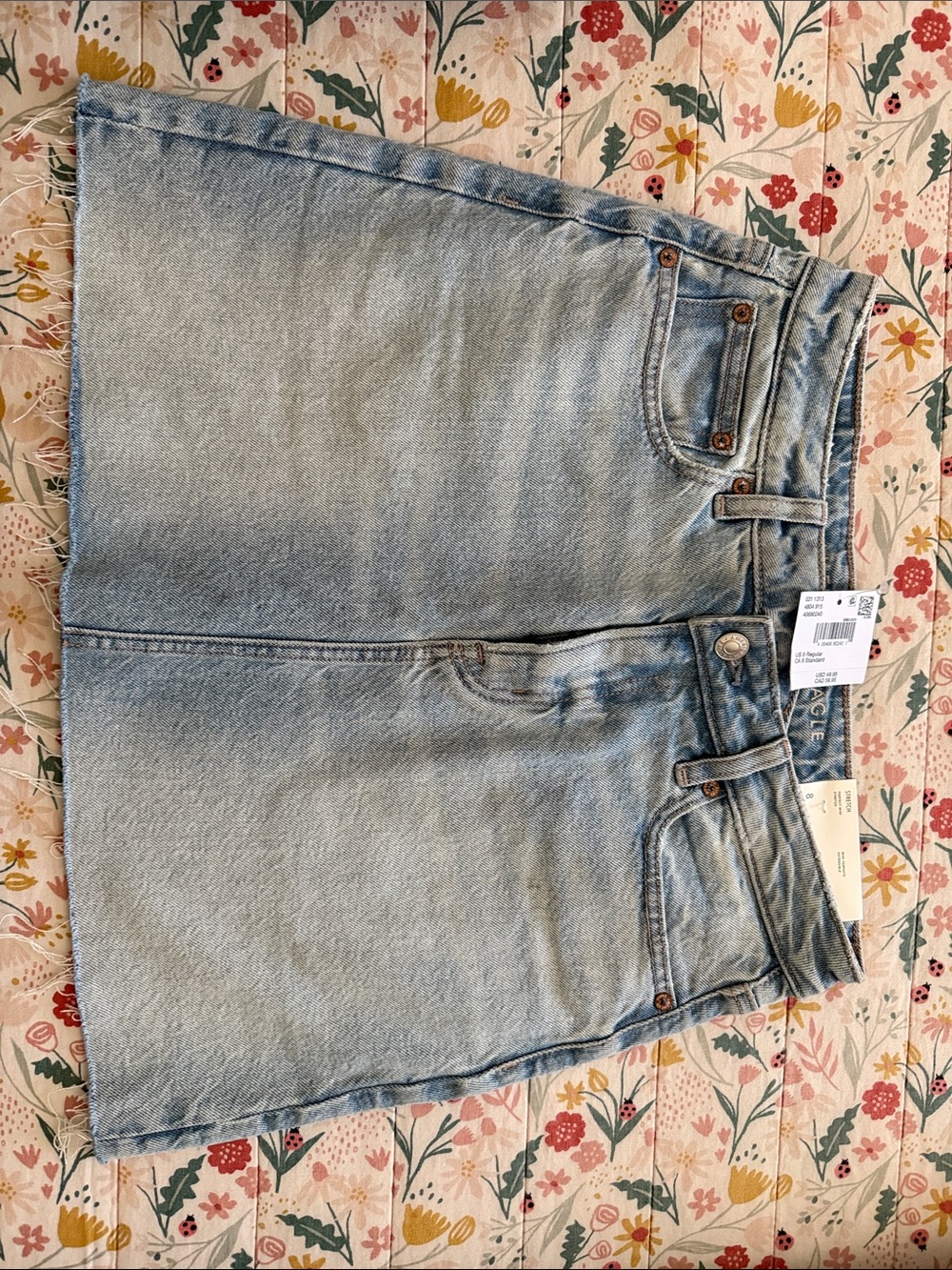 American Eagle Outfitters Light Blue Denim Straight Ankle Jeans